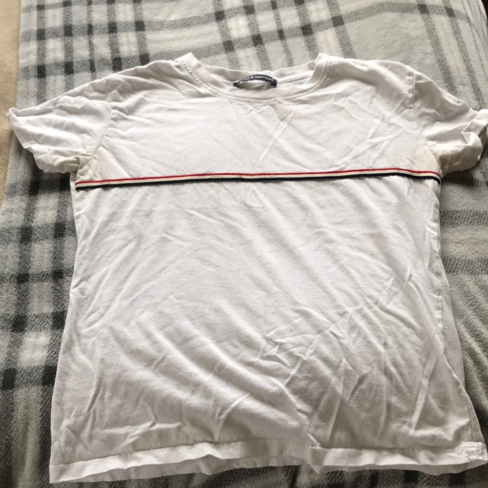 Brandy Melville Red White and Blue Striped Top!